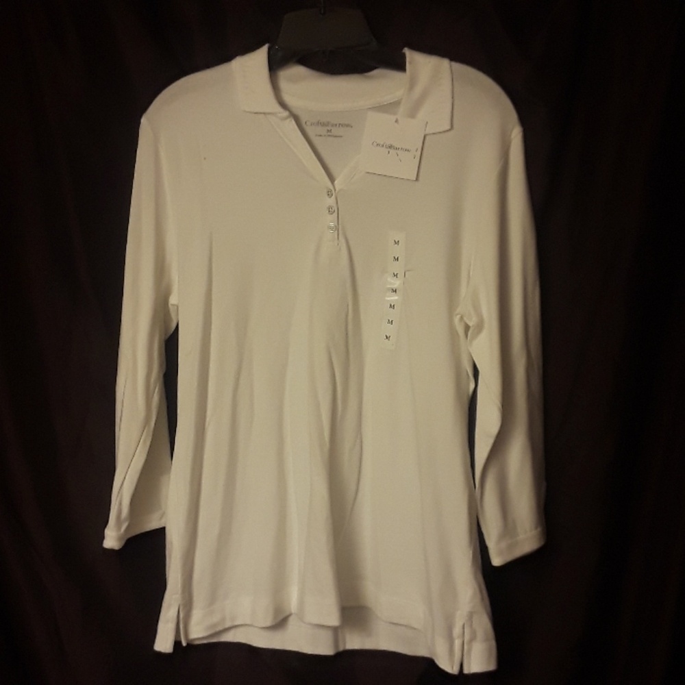 Croft & Barrow Long Sleeve Collar Shirt w/ Buttons